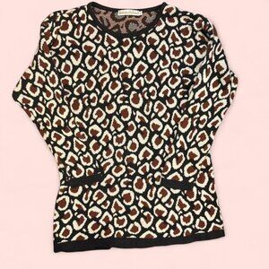 ✨Vintage Leopard Knit Sweater (Made in USA) — M✨